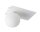 Wei&szlig;e Deckenlampe Glas Metall eckig L:25 cm G9 klein