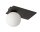 Schwarze Deckenlampe Glasschirm blendarm &Oslash;21,1 cm rund
