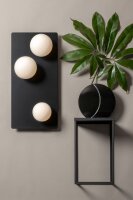 Lange Deckenlampe Glas Metall 62 cm 3-flammig wohnlich
