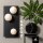 Lange Deckenlampe Glas Metall 62 cm 3-flammig wohnlich