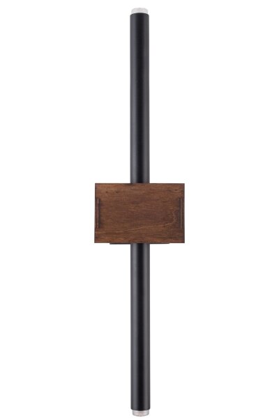 Moderne Wandleuchte Holz Schwarz Metall G9 H:50 cm