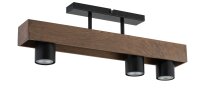 Holz Deckenleuchte Metall Schwarz Modern GU10 gem&uuml;tlich
