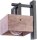 Holz Wandleuchte Schwarz Metall E27 T:21 cm nat&uuml;rlich
