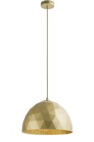 Runde H&auml;ngelampe Gold Metall &Oslash;35 cm E27 bis...