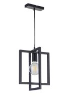 Metall H&auml;ngelampe Schwarz bis 0,8 m h&auml;ngend E27 elegant