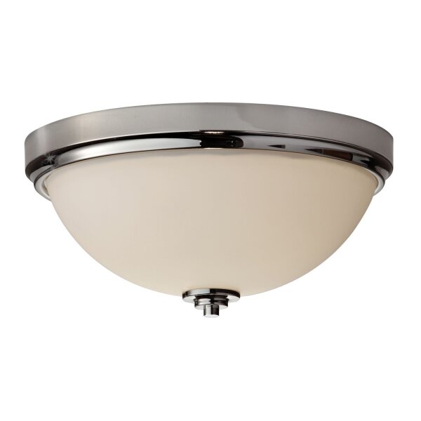 Deckenlampe Badezimmer IP44 rund Ø 33,5 cm Chrom Weiß