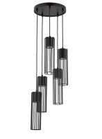 H&auml;ngelampe Metall Schwarz Gitter GU10 &Oslash;25 cm rund