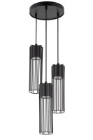Schwarze H&auml;ngelampe Zylinder Metall &Oslash;20 cm GU10 Modern