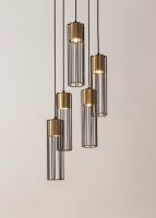 Schwarze Hängelampe Gold Metall Gitter GU10 dekorativ