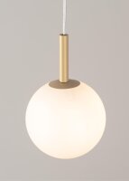 Runde Hängelampe Glas Kugel Metall Gold G9...