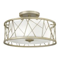Edle Deckenleuchte RYAN Blattsilber &Oslash;51cm Lampe