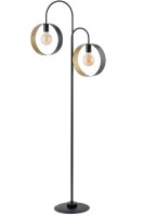 Gro&szlig;e Stehleuchte Gold Schwarz E27 164 cm dekorativ