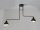 Deckenlampe 2-flammig Weiß Schwarz E27 L:93 cm länglich