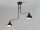 Deckenlampe 2-flammig Weiß Schwarz E27 L:93 cm länglich