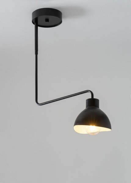Metall Deckenleuchte Schwarz Weiß Modern E27 auffällig