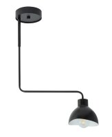 Metall Deckenleuchte Schwarz Weiß Modern E27...
