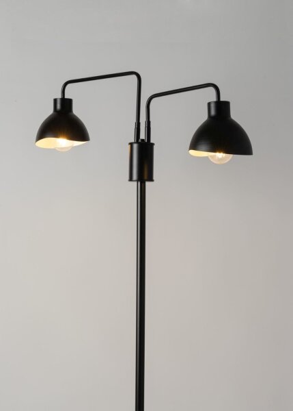 Schwarze Stehleuchte Metall Weiß groß 162 cm E27 Lesen