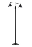 Schwarze Stehleuchte Metall Weiß groß 162 cm...