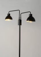 Schwarze Stehleuchte Metall Weiß groß 162 cm...