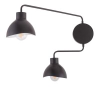 Wandlampe Mehrflammig Schwarz Wei&szlig; E27 H:44 cm stilvoll