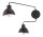 Wandlampe Mehrflammig Schwarz Weiß E27 H:44 cm stilvoll