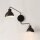 Wandlampe Mehrflammig Schwarz Weiß E27 H:44 cm stilvoll