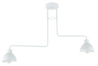 Weiße Deckenlampe Metall 2-flmg E27 bis 60W dekorativ