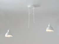 Weiße Deckenlampe Metall 2-flmg E27 bis 60W dekorativ
