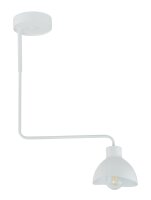 Weiße Deckenleuchte Metall E27 H:60 cm auffällig