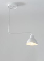 Weiße Deckenleuchte Metall E27 H:60 cm auffällig