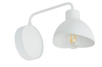 Kleine Wandleuchte Wei&szlig; Metall dekorativ E27 B:14,5 cm