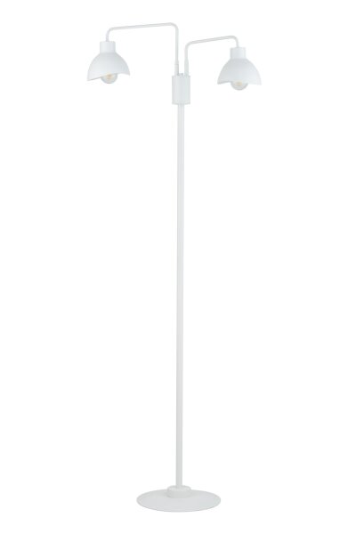 Stehlampe 2-flammig Weiß Metall Lesen E27 162 cm hoch