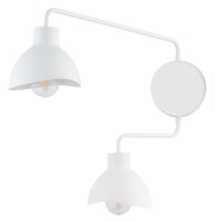 Weiße Wandlampe Metall Lesen E27 H:44 cm stylisch
