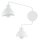 Weiße Wandlampe Metall Lesen E27 H:44 cm stylisch