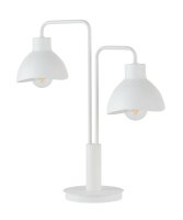 Kleine Tischleuchte Weiß Metall E27 48 cm Modern