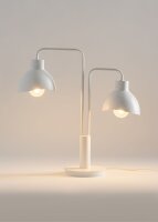 Kleine Tischleuchte Weiß Metall E27 48 cm Modern