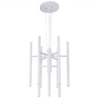 Weiße Pendelleuchte Metall Zylinder Design G9...