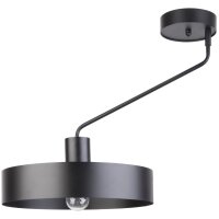 Schwarze Deckenleuchte Metall Schirm &Oslash;8 cm E27 Retro