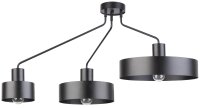 Retro Deckenleuchte Schwarz Metall 3-flammig auff&auml;llig