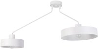 Deckenleuchte Wei&szlig; Metall 2-flammig E27 L:104 cm