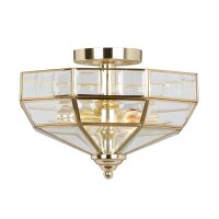 Deckenleuchte HESU Messing Poliert Ø32cm Lampe