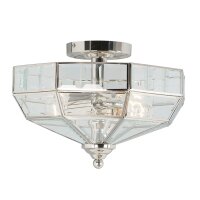 Deckenleuchte HESU Nickel &Oslash;32cm 2xE27 Design Lampe