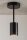 Deckenlampe Schwarz Metall H:27 cm GU10 Beleuchtung