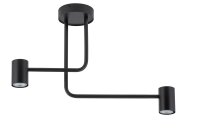 Schwarze Deckenleuchte Metall GU10 L:60 cm akzentuiert