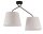 Deckenlampe 2-flammig E27 Schwarz Wei&szlig; Design blendarm
