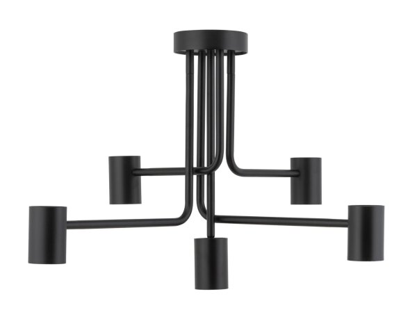 Deckenlampe Schwarz Metall GU10 Beleuchtung akzentuiert