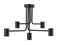 Deckenlampe Schwarz Metall GU10 Beleuchtung akzentuiert