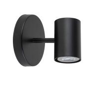 Kleine Wandleuchte Schwarz Metall B:10 cm E27 Modern
