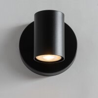 Kleine Wandleuchte Schwarz Metall B:10 cm E27 Modern
