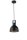 Metall Pendelleuchte Schwarz Gold rund &Oslash;15 cm E27